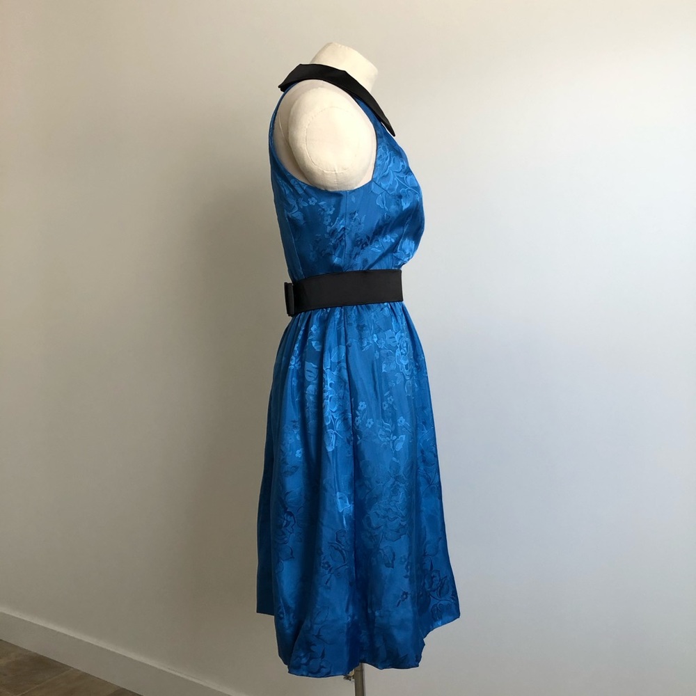Satin Brocade Floral Dress - Picture 3 of 13